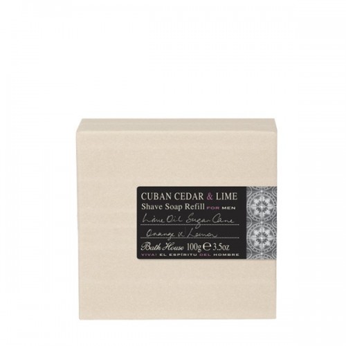 Bath House Skūšanās ziepes Cuban Cedar & Lime 100g